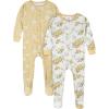 imageGerber BabyGirls 4Pack Footed PajamasRoses and Fox