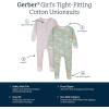 imageGerber BabyGirls 4Pack Footed PajamasRoses and Fox