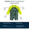 imageGerber Boys Toddler Long Sleeve One Piece Sun Protection Rashguard SwimsuitGreen Gator
