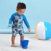 imageGerber Boys Toddler Long Sleeve One Piece Sun Protection Rashguard SwimsuitGreen Turtles