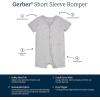 imageGerber Unisex Baby Buttery Soft Short Sleeve Romper with Viscose Made from EucalyptusGlacier Gray