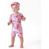 imageGerber Unisex Baby Buttery Soft Short Sleeve Romper with Viscose Made from EucalyptusLilac Garden