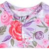 imageGerber Unisex Baby Buttery Soft Short Sleeve Romper with Viscose Made from EucalyptusLilac Garden