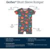 imageGerber Unisex Baby Buttery Soft Short Sleeve Romper with Viscose Made from EucalyptusOuter Space