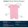 imageGerber Unisex Baby Buttery Soft Short Sleeve Romper with Viscose Made from EucalyptusPink Lemonade