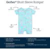 imageGerber Unisex Baby Buttery Soft Short Sleeve Romper with Viscose Made from EucalyptusRainbow Sky