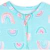 imageGerber Unisex Baby Buttery Soft Short Sleeve Romper with Viscose Made from EucalyptusRainbow Sky