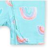 imageGerber Unisex Baby Buttery Soft Short Sleeve Romper with Viscose Made from EucalyptusRainbow Sky