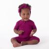 imageGerber Unisex Baby Buttery Soft Short Sleeve Romper with Viscose Made from EucalyptusRaspberry