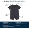 imageGerber Unisex Baby Buttery Soft Short Sleeve Romper with Viscose Made from EucalyptusShadow