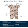 imageGerber Unisex Baby Buttery Soft Short Sleeve Romper with Viscose Made from EucalyptusSpotted Leopard
