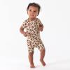 imageGerber Unisex Baby Buttery Soft Short Sleeve Romper with Viscose Made from EucalyptusSpotted Leopard