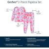 imageGerber Unisex Baby Toddler Buttery Soft 2Piece Snug Fit Pajamas with Viscose Made from EucalyptusLilac Garden
