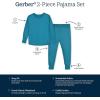 imageGerber Unisex Baby Toddler Buttery Soft 2Piece Snug Fit Pajamas with Viscose Made from EucalyptusOcean Teal