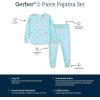 imageGerber Unisex Baby Toddler Buttery Soft 2Piece Snug Fit Pajamas with Viscose Made from EucalyptusRainbow Sky