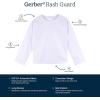 imageGerber Unisex Baby Toddler UPF 50 Long Sleeve Rashguard Swim ShirtWhite