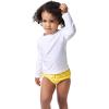 imageGerber Unisex Baby Toddler UPF 50 Long Sleeve Rashguard Swim ShirtWhite