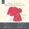 imageModern Moments by Gerber Baby Boys 2piece Longsleeve Top ampamp Short SetDusty Red