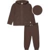 imageModern Moments by Gerber Baby and Toddler Hooded Sweater Knit Jacket ampamp JoggerBrown