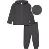 imageModern Moments by Gerber Baby and Toddler Hooded Sweater Knit Jacket ampamp JoggerEbony