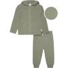 imageModern Moments by Gerber Baby and Toddler Hooded Sweater Knit Jacket ampamp JoggerOlive