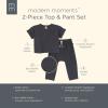 imageModern Moments by Gerber Boys Baby and Toddler Honey Comb Sweater Knit Top and Pant SetCharcoal Heather
