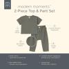 imageModern Moments by Gerber Boys Baby and Toddler Honey Comb Sweater Knit Top and Pant SetDark Green