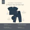 imageModern Moments by Gerber Boys Baby and Toddler Honey Comb Sweater Knit Top and Pant SetNavy