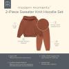 imageModern Moments by Gerber Girls Baby and Toddler Honey Comb Sweater Knit Top and Pant SetMedium Brown