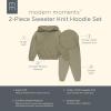 imageModern Moments by Gerber Girls Baby and Toddler Honey Comb Sweater Knit Top and Pant SetMedium Green