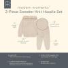 imageModern Moments by Gerber Girls Baby and Toddler Honey Comb Sweater Knit Top and Pant SetOatmeal Heather