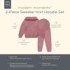 imageModern Moments by Gerber Girls Baby and Toddler Honey Comb Sweater Knit Top and Pant SetRose