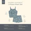 imageModern Moments by Gerber Girls Baby and Toddler Jersey Sweater Knit 2piece Short SetTeal