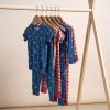 imageModern Moments by Gerber Unisex Baby Viscose Holiday 2Pack Tight Fitting Footless PajamasBlue Umbrella