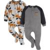 imageGerber Baby Boys 2Pack Blanket SleeperCloseoutGrey Moose