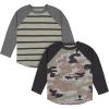 imageGerber Baby Boys Toddler 2Pack Long Sleeve Pocket TeesGreen Camo