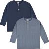 imageGerber Baby Boys Toddler 2Pack Waffle Knit HenleysBlue