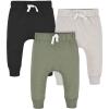 imageGerber Baby Boys Toddler 3Pack Jogger PantsGreenBlack