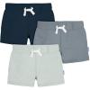 imageGerber Baby Boys Toddler 3Pack Pullon Knit ShortsBlue