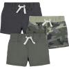imageGerber Baby Boys Toddler 3Pack Pullon Knit ShortsGreen Camo
