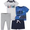 imageGerber Baby Boys Toddler 4Piece Shirt Bodysuit Short and Pant