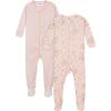 imageGerber Baby Girls 2Pack Footed PajamasLove Pink
