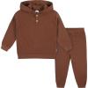 imageGerber Baby ampamp Toddler Boys Sweater Knit Hooded Top and Pant SetBrown