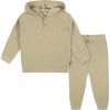 imageGerber Baby ampamp Toddler Boys Sweater Knit Hooded Top and Pant SetTan