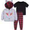 imageGerber Baby ampamp Toddler Boys Zip Hoodie and Jogger Clothing SetRed Moose
