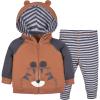 imageGerber Baby ampamp Toddler Boys Zip Hoodie and Jogger Clothing SetTiger Orange