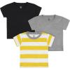 imageGerber Boys Toddler 3Pack Short Sleeve Pocket TeesYellow Stripes