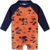 imageGerber Boys Toddler Long Sleeve One Piece Sun Protection Rashguard SwimsuitOrange Beach