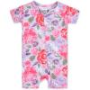 imageGerber Unisex Baby Buttery Soft Short Sleeve Romper with Viscose Made from EucalyptusLilac Garden