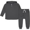 imageGerber babyboys Toddler 2piece Waffle Hooded Top ampamp Jogger SetGrey
